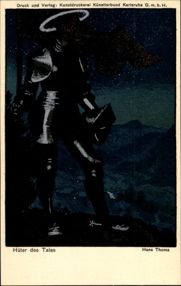 Artist Postcard Thoma, Hans, Guardian of the Valley