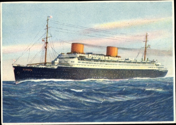 Artist PC steamboat Europe, North German Lloyd Bremen