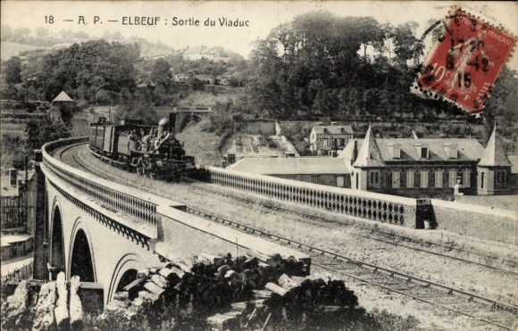 Ak Elbeuf Seine Maritime, Viaduc et Tunnel, rue de l'Hospice