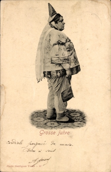 Judaika Ak Grosse juive, Jüdin in Tracht