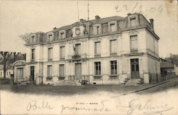 Ak Saint Leu Val d'Oise, Rathaus