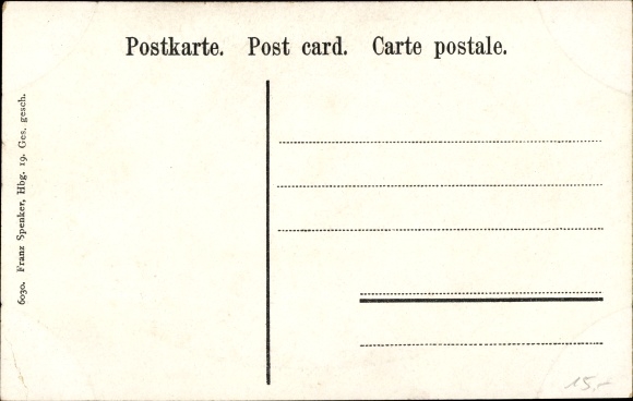 Postcard Namibia, Deutsch Südwestafrika, German colony, patrol ride at Sedan, poem, color