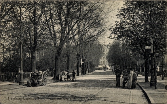 Postcard Hamburg Nord Eppendorf, Curschmannstraße
