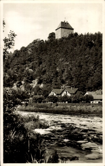 Photo Postcard Ziegenrück am Schiefergebirge Thüringen, Hotel Eckstein