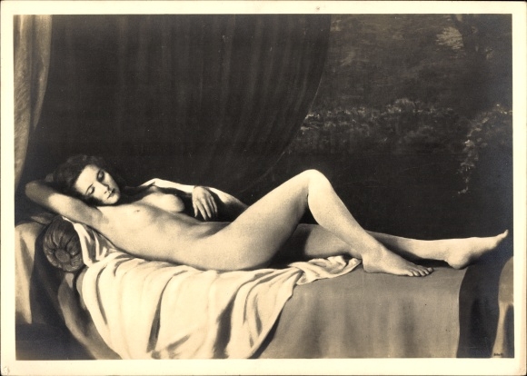 Artist Postcard Schult, Johann, The Resting One, Female Nude, HDK 410