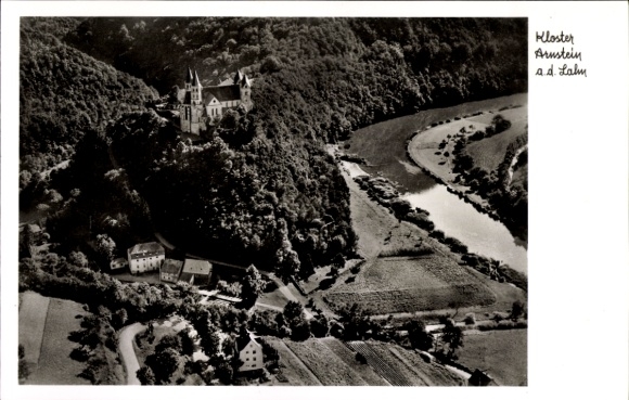 KP Obernhof an der Lahn, klasztor Arnstein, zdjęcie lotnicze