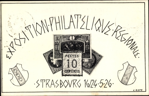 Ganzsachen Ak Strasbourg Straßburg Elsass Bas Rhin, Exposition Philatelique Regionale 1926