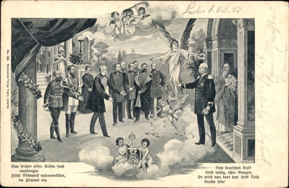 Artysta KP Książę Otto von Bismarck, Przybycie do nieba, Cesarz Wilhelm I, Anioł