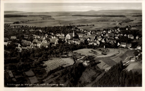 Postcard Trillfingen Haigerloch in Zollernalbkreis, aerial photograph