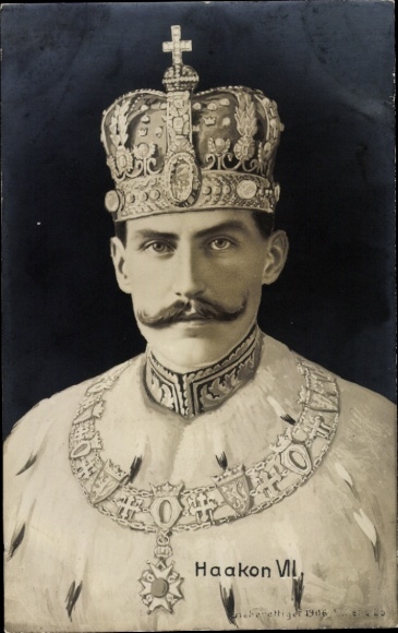 Ak König Haakon VII. von Norwegen, Portrait