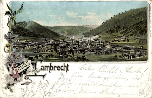Chromo-Litho Lambrecht in the Palatinate, general view