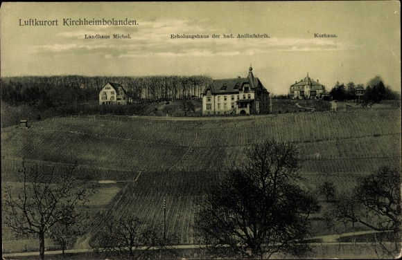 Postcard Kirchheimbolanden in the Palatinate, recreation house of the bad. Aniline factory, Kurhaus, Landhaus Michel
