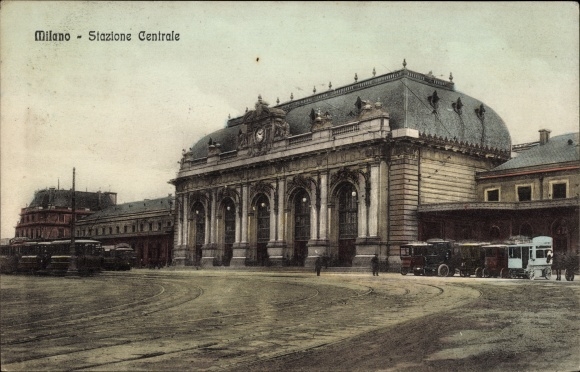 Ak Milano Milaan Lombardije, Stazione Centrale, treinstation
