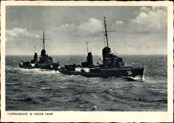 Ak Deutsche Kriegsschiffe, Torpedoboote in voller Fahrt, GR, MÖ
