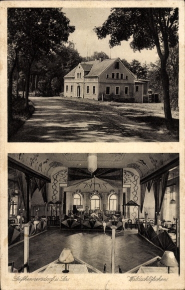 Postcard Seifhennersdorf in the Upper Lusatia Saxony, Waldschlößchen