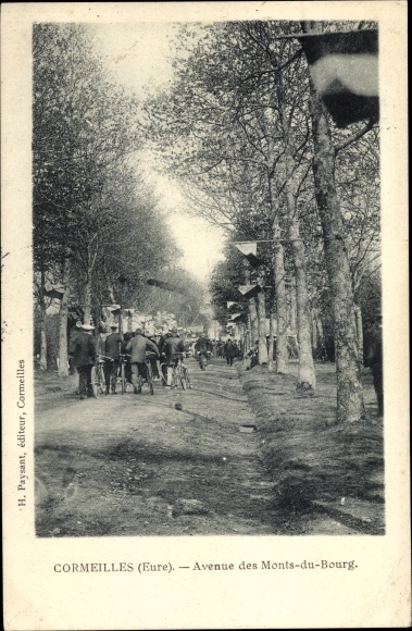 Postcard Cormeilles Eure, Avenue des Monts du Bourg