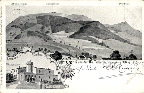 lito Wasserkuppe Rhön, Pferdekopf, restauracja i Logihaus