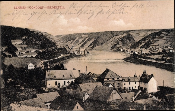 Postcard Lehmen an der Mosel, Gondorf, Niederfell, view of the places