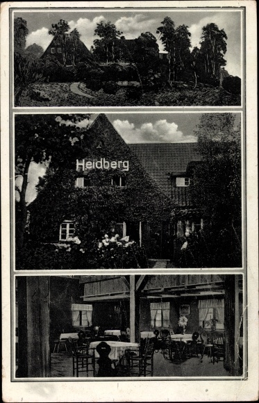Ak Hamburg Altona Rissen, Gaststätte Heidberg, Außenansicht