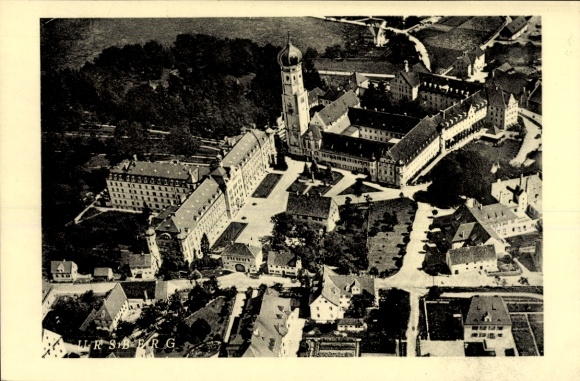 Ak Ursberg in Schwaben, Fliegeraufnahme, St. Josephs-Kongregation