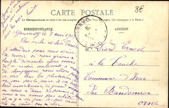Postcard Gournay en Bray Seine Maritime, Rue St-Hildevert
