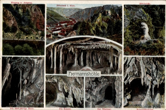Postcard Rübeland Oberharz am Brocken, Hermannshöhle, Crystal Chamber, Pulpit