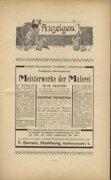 Liebig pictures newspaper advertising Dreser issue 2, volume 10, 1905