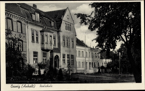 Ak Coswig in Anhalt, Realschule