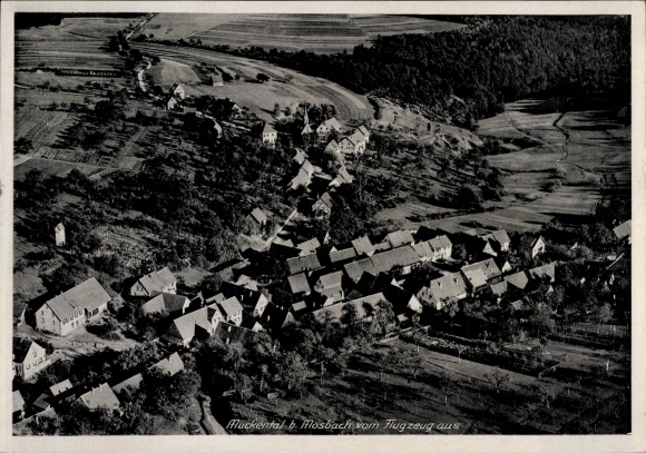 Postcard Muckental Elztal in the Odenwald, aerial photograph