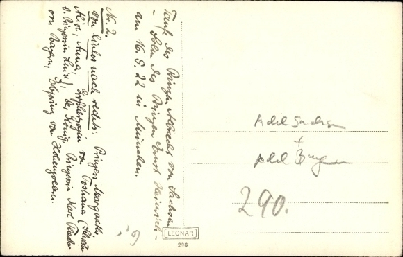 Photo Postcard Princess Margarethe, Alice, Anna, baptism of Prince Albrecht of Saxony May 16, 1922