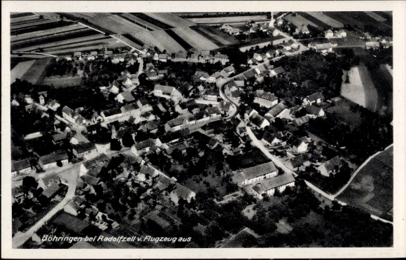 Ansichtkaart Böhringen Römerstein in de Schwäbische Alb, luchtfoto