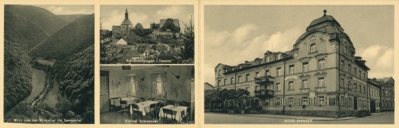 Klapp Postcard Katzenelnbogen im Taunus, Hotel Bremserr, interior view