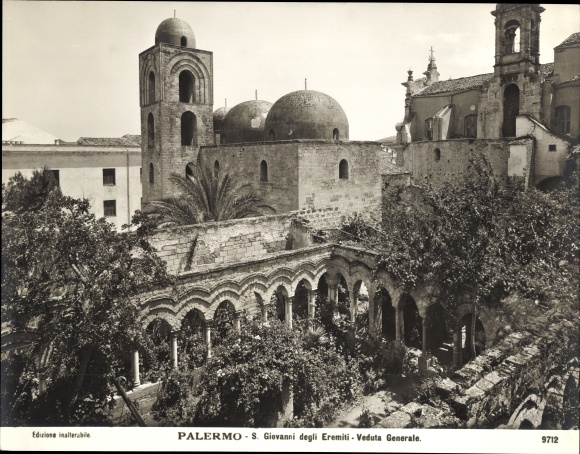 foto Palermo Sicilia, S. Giovanni degli Eremiti, veduta generale, rond 1900