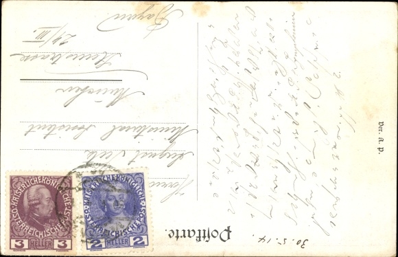 Artist song Postcard Kutzer, Ernst, Schubert songs, the city