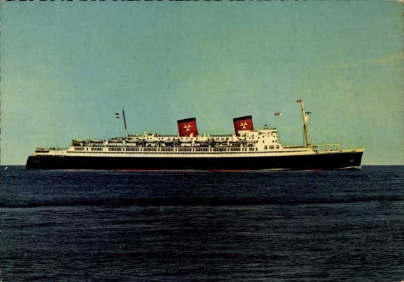 Postcard Hamburg Atlantic Line, fast steamer SS Hanseatic