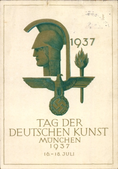 Artist Postcard Munich, Day of German Art 16-18 July 1937