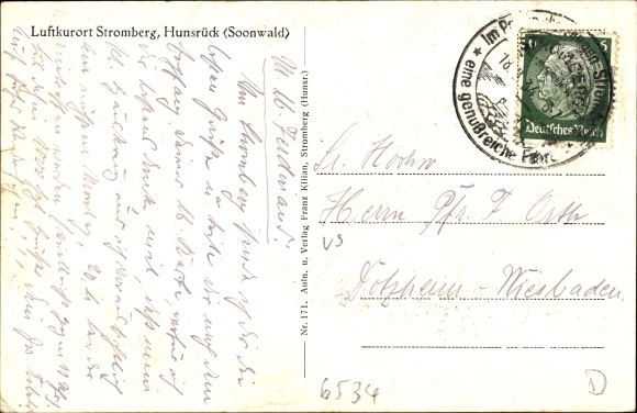 Postcard Stromberg in the Hunsrück, general view