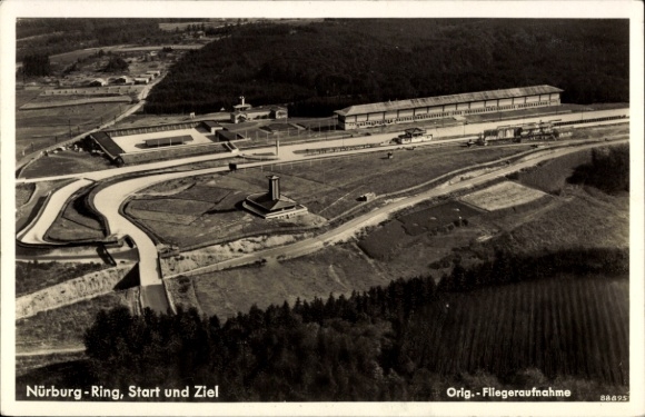 Postcard Nürburg in the Eifel, Nürburgring, aerial photograph