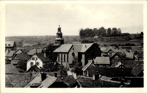 Postcard Gedern in Hesse, Evangelical Lutheran Church