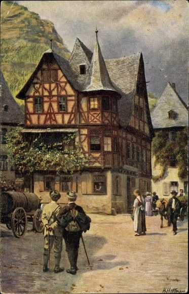 Artist PC Hoffmann, H., Bacharach am Rhein, The old house