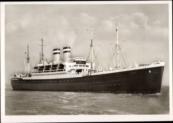 Postcard express steamer Hansa, HAPAG, photographer Hans Hartz
