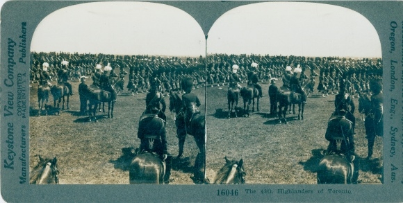 Stereo Photo The 48th Highlanders of Toronto, I WK