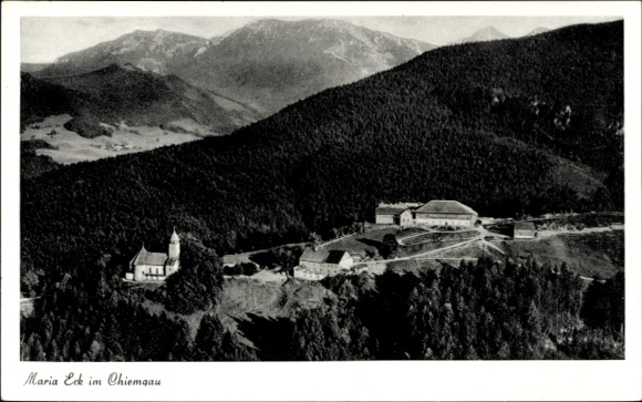 Ak Siegsdorf in Opper-Beieren, klooster Maria Eck, berghut