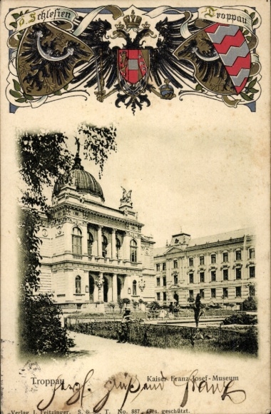 Präge Ak Opava Troppau Region Mährisch Schlesien, Kaiser-Franz-Josef-Museum
