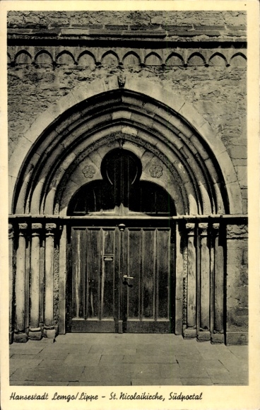 Ak Lemgo in Lippe, St. Nicolaikerk, zuidportaal