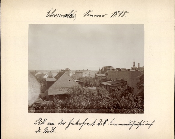 Photo of Eberswalde in the district of Barnim, view of the town in 1898