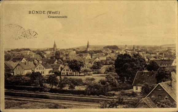 Ak Bünde in Westfalen, Gesamtansicht der Stadt  Westfalen, Postkarte