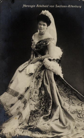 Postcard Duchess Adelheid of Saxe Altenburg