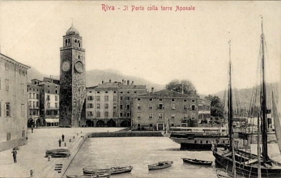 PC Riva del Garda Trentino, harbor, Torre Aponale, boats,