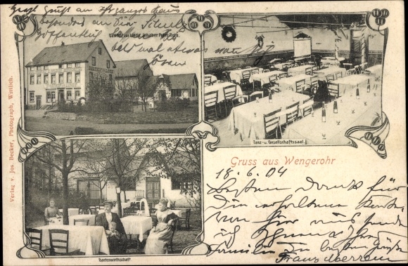 Ak Wengerohr Wittlich Rheinland Pfalz, Gasthaus, Innenansicht